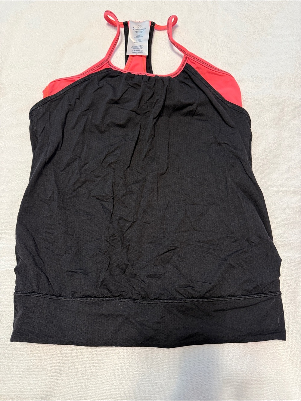 Ivivva Black Tank with Coral Trim Girls' Athletic Tank